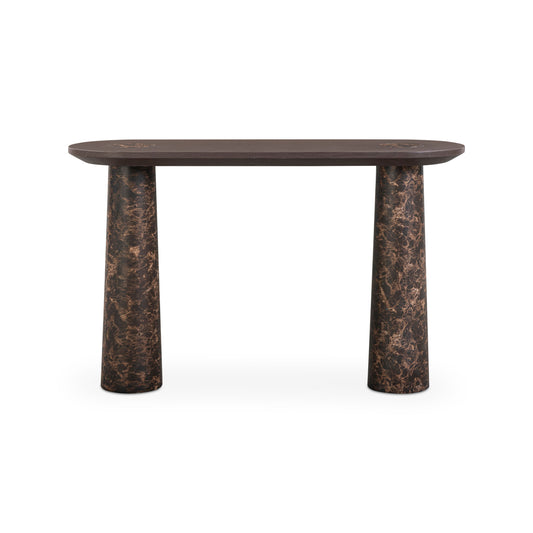 Braya 50" Faux Emperador Marble Console Table