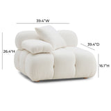 Calliope Performance Vegan Shearling Modular Corner Chair