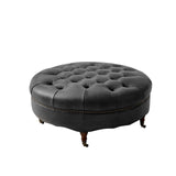 Idalia Genuine Leather Ottoman