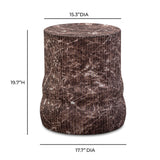 Cilla Red Faux Levanto Marble Indoor/Outdoor Concrete Side Table