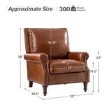 Raymond Genuine Leather Armchair SADDLE
