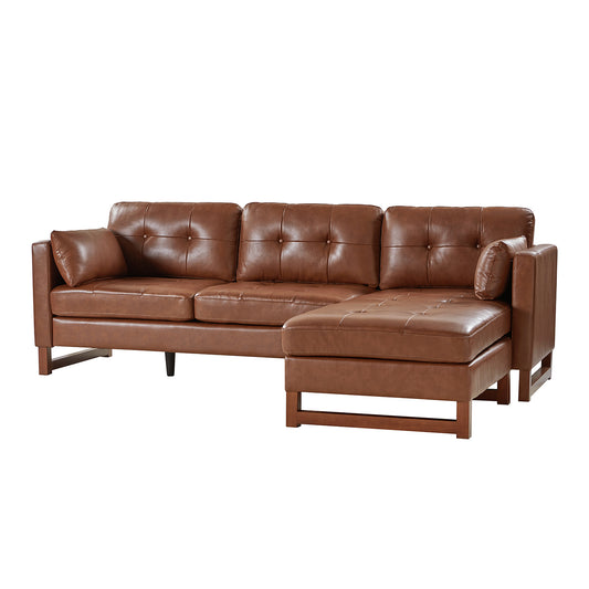 Amando Genuine Leather Reversible Sectional