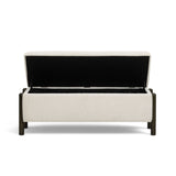 Abby 52" Nubby Fabric Storage Bench