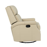 Louise Genuine Leather Swivel Rocker Recliner