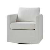 Asser Slipcovered Swivel Chair