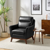Mid-Century Mordern Genuine Leather Armchair
