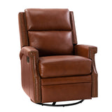Louise Genuine Leather Swivel Rocker Recliner