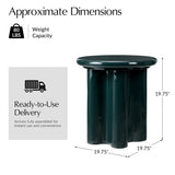 Mycale End Table-DARK GREEN