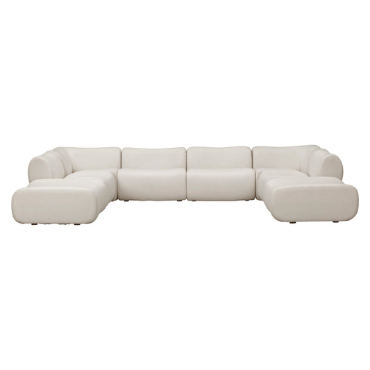 Zenith 8-Piece Contract-Grade Upcycled Fabric Modular U-Sectional