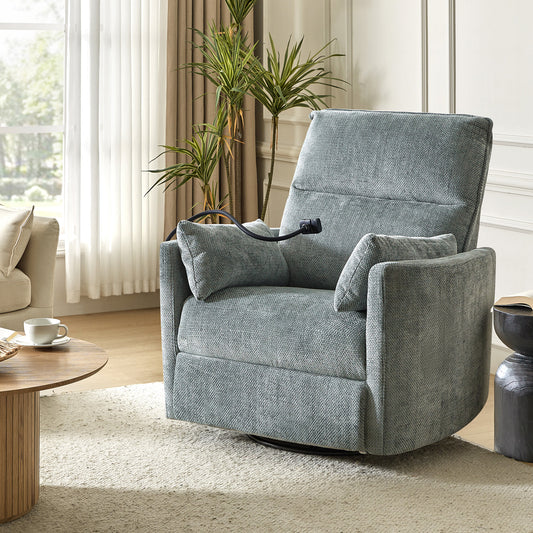 Archibald Power Rocking Swivel Nursery Recliner