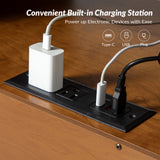 Valentin 2-Drawer Nightstand with  Built-In Outlets