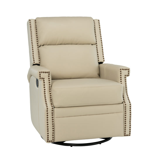 Louise Genuine Leather Swivel Rocker Recliner