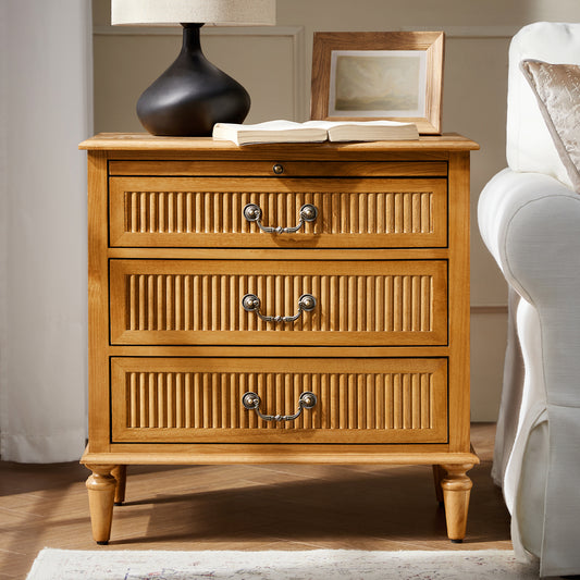 Ove 3-Drawer Nightstand