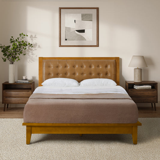 Walter Solid Wood Platform King Bed