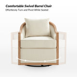 Paul Jess Farmhouse Solid Wood Swivel Chair
