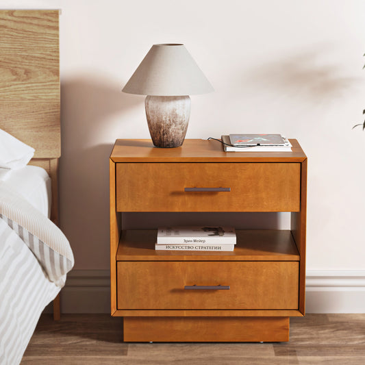 Peter 2-Drawer Nightstand with Built-In Outlets
