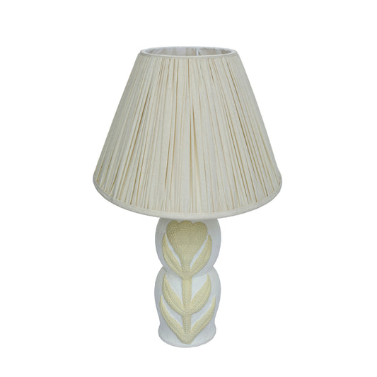 Edith Curved Papier Mache Flower Pleated Table Lamp