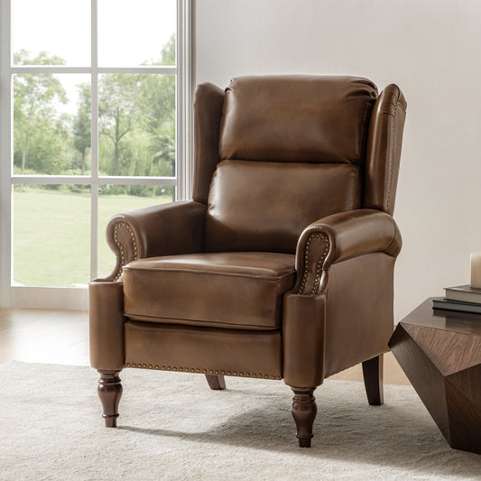 Arnold Genuine Leather Manual Recliner