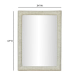 Orpheus 34"X47" Ribbed Faux Stone Rectangular Wall Mirror