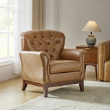 Nicole Traditional Genuine Leather Chair