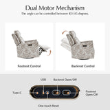 Alfons Swivel And Rocker Power Recliner With Headrest