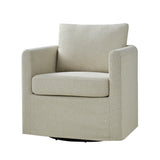 Asser Slipcovered Swivel Chair