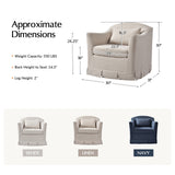 Patricia Slipcovered Swivel Armchair