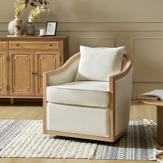 Paul Jess Farmhouse Solid Wood Swivel Chair
