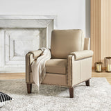 Raimund Genuine Leather Armchair BEIGE