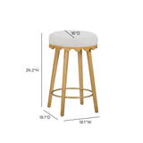 Oodle Performance Vegan Mohair Bar and Counter Stool