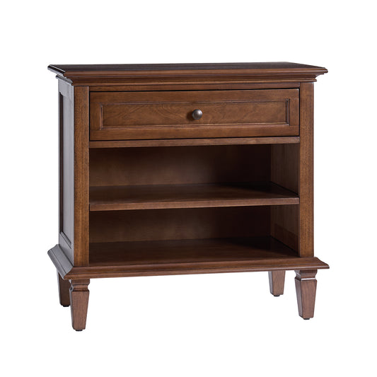Wladimir 1-Drawer Nightstand-WALNUT