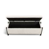 Abby 52" Nubby Fabric Storage Bench