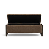 Abby 52" Nubby Fabric Storage Bench