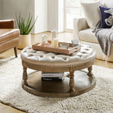 Antonia Vegan Leather Ottoman