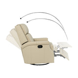Louise Genuine Leather Swivel Rocker Recliner