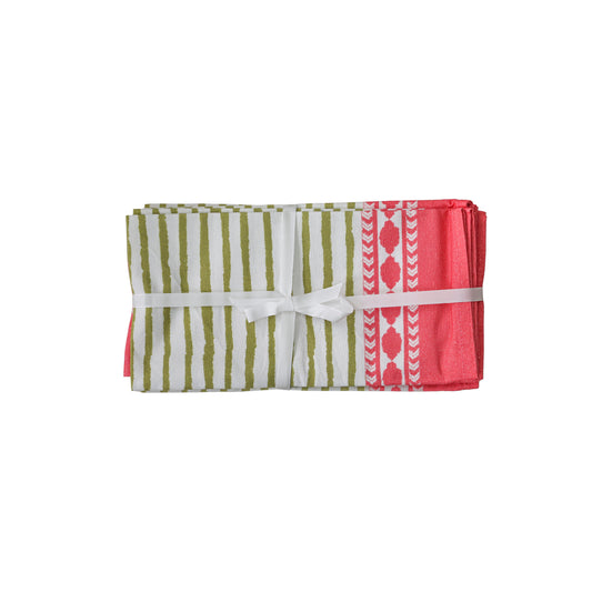 Crissy Cotton Canvas Printed Napkins - Set of 4