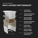 Leni Series 71 in. x 38 in. Jetted Whirlpool 54 Gallon Capacity Freestanding Bathtub with Reversible Drain in White