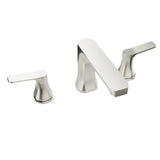 ANZZI Angular 8" Widespread Bathroom Faucet, Low Arc Spout (4.53" H), 2-Handle Brass Construction, 1.2 GPM Water-Saving, Rhino-Alloy Certified, Various Finishe