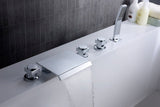 Guaira 3-Handle Deck-Mount Roman Tub Faucet in Chrome