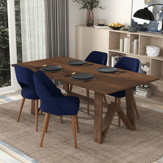 Trimont Rectangular 78" Solid Wood Dining Table