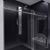 Madam Series 50 to 54 in. x 76 in. Frameless Sliding Shower Door with 3/8" (10mm) Tempered Clear Glass