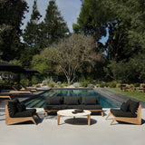 MLB TEAK 3 Seat Armless Sofa