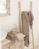 Mocha waffle towel set (3 pcs)