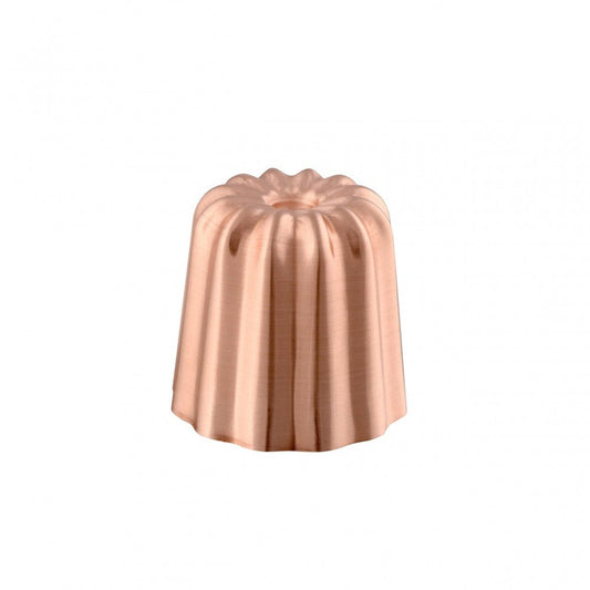 Mauviel M'Passion 6-Piece Copper Tinned Canele Mold Set, 2.2-In