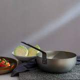 Mauviel M'Steel Black Carbon Natural Nonstick Frying Pan With Iron Handle 9.4-in and Saute Pan With Iron Handle 2.1-qt Bundle