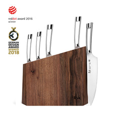 N1 Series 6-Piece Knife Block Set, Walnut Block, Forged German Steel, 61017