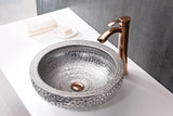 Regalia Series Vessel Sink in Speckled Silver