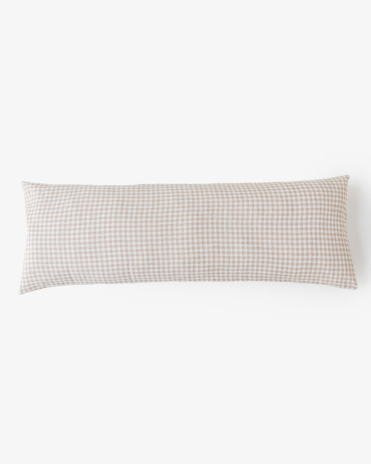 Body pillowcase in Natural gingham