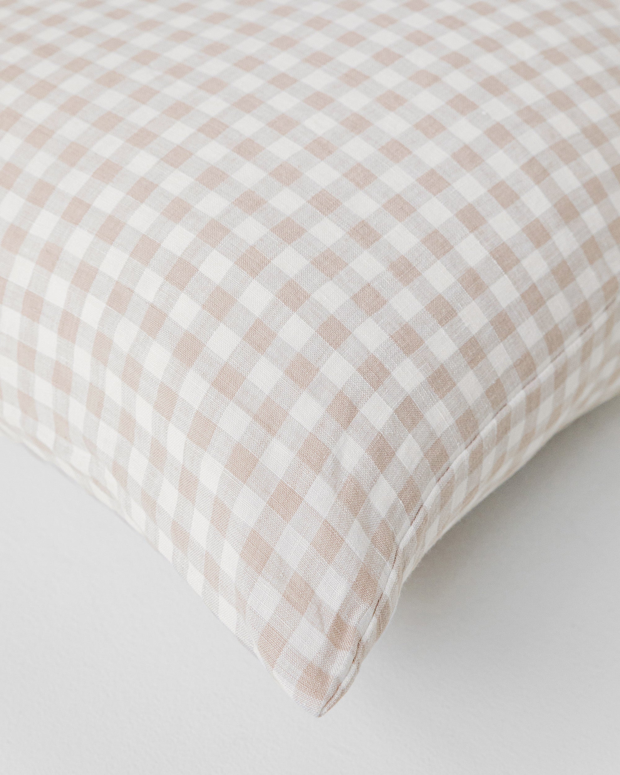 Body pillowcase in Natural gingham