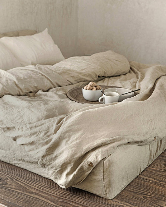 Natural linen sheet set (4 pcs)